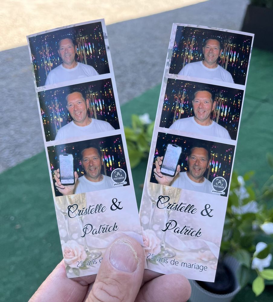 Bandelettes « Cristelle et Patrick, 25 ans de mariage »