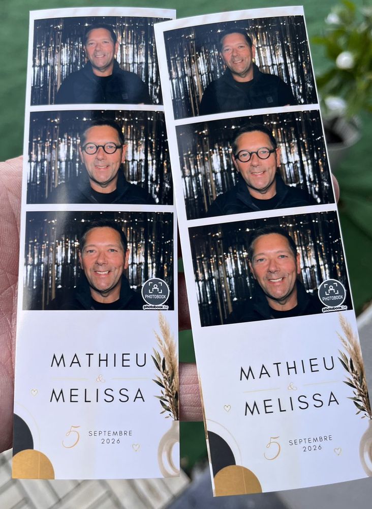 Bandelettes de mariage noir et or « Mathieu & Melissa, 5 septembre 2026 »